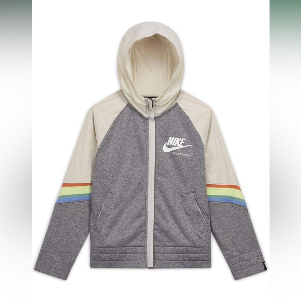 size LG Nike Sportswear Heritage Girl's Zip Hoodie Jacket Hooded Loose Fit